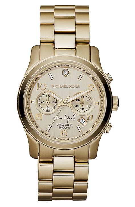 michael kors limited edition new york watch rose gold|rose gold watch with numbers.